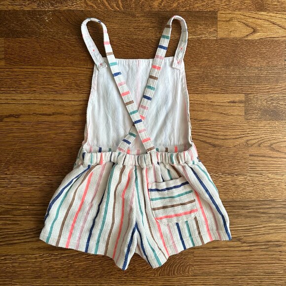 Size 4/5 Striped Shorts Overalls by Mini Boden - Picture 4 of 5
